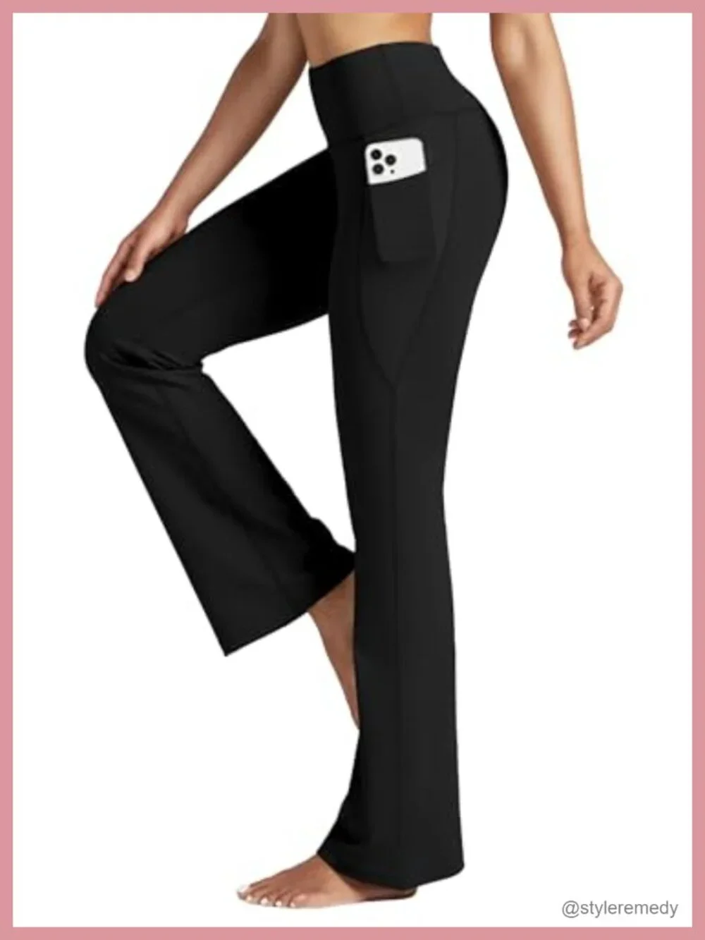 Women's Yoga Pants Flare Leggings High Waist Tummy Control with Pockets 27-33